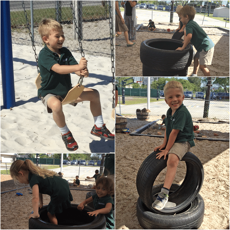 tires on playground